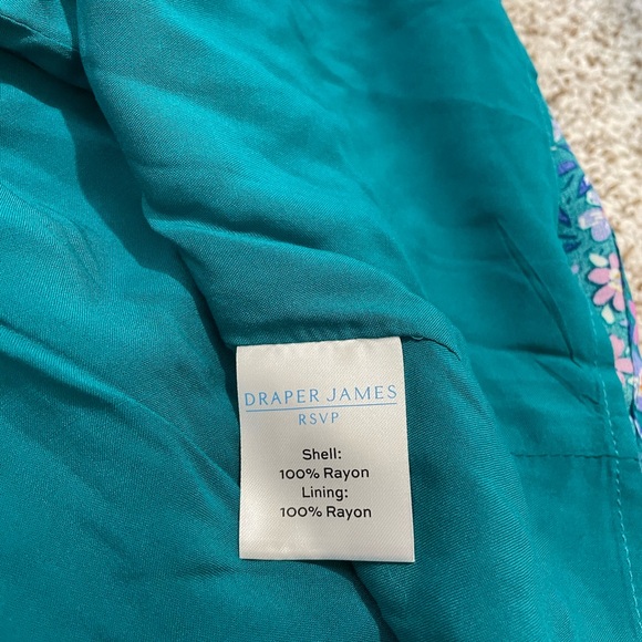 NWT Draper James Blue and Purple Floral True Wrap Dress - Picture 16 of 16